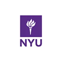 A purple square with the nyu logo on it.