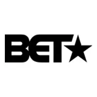 A black and white logo of bet.