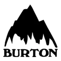 A black and white image of the burton logo.