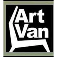A black and white logo of an art van.