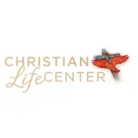 A cross is shown on top of the words christian life center.