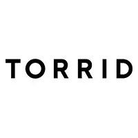 A black and white image of the torrid logo.